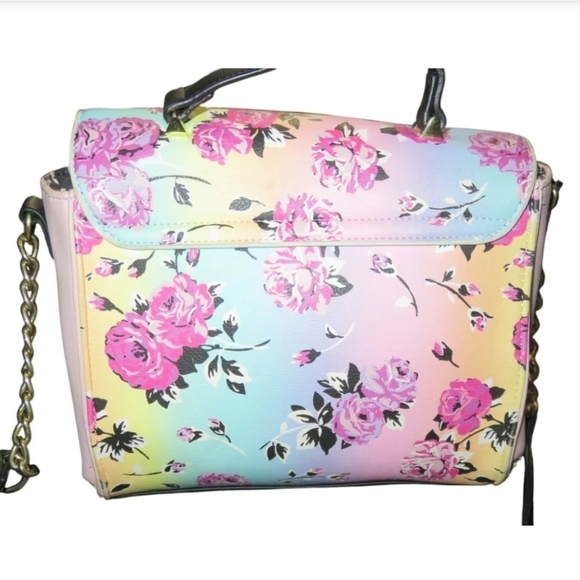 Betsey Johnson Luv Betsey Floral Leather Vegan Crossbody - Picture 2 of 5